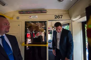 Презентация нового трамвая в Краснодаре &copy;&nbsp;Фото Елены Синеок, Юга.ру