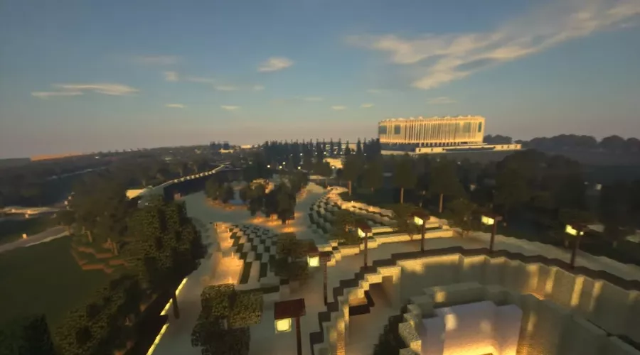 Парк «Краснодар» в игре Minecraft &copy;&nbsp;Кадр из видео &laquo;Criffane 14 channel&raquo; на youtube.com, youtube.com/channel/UCPjrT2dGoKQWsLr4gn3xtrw