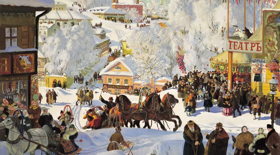 «Масленица» Бориса Кустодиева (1919) &copy;&nbsp;Общественное достояние