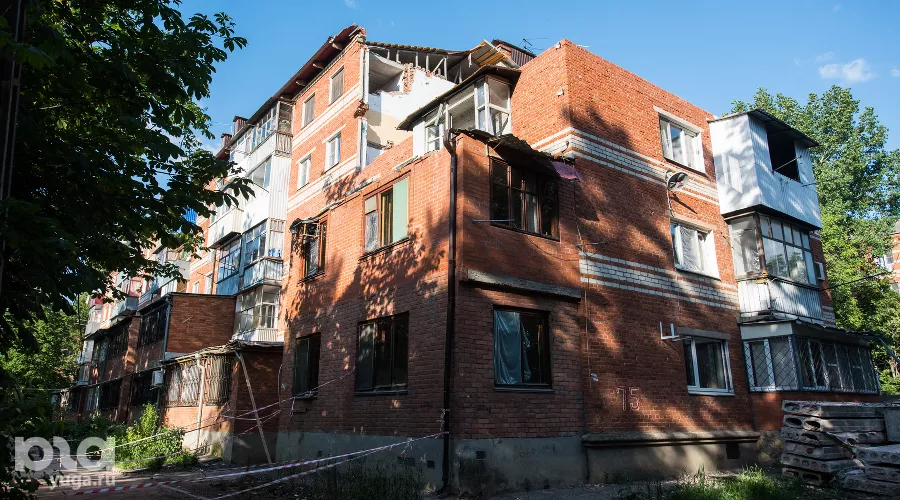 Взорвавшийся дом по ул. Славянской &copy;&nbsp;Фото Елены Синеок, Юга.ру