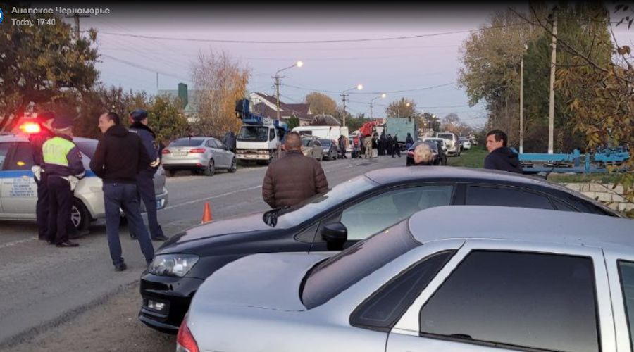 Место потасовки © Скриншот телеграм-канала t.me/anapanovosti