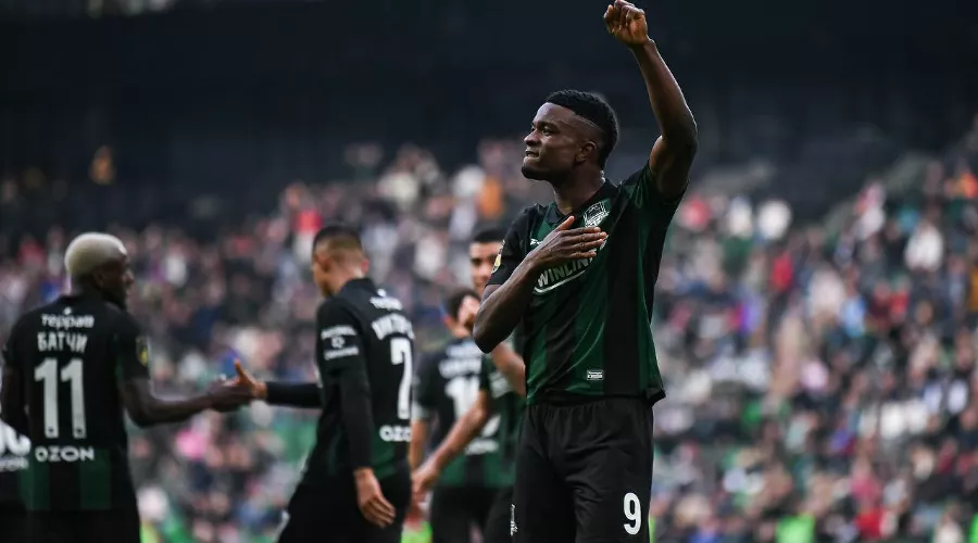 Джон Кордоба &copy;&nbsp;Скриншот фото из телеграм-канала ФК &laquo;Краснодар&raquo;