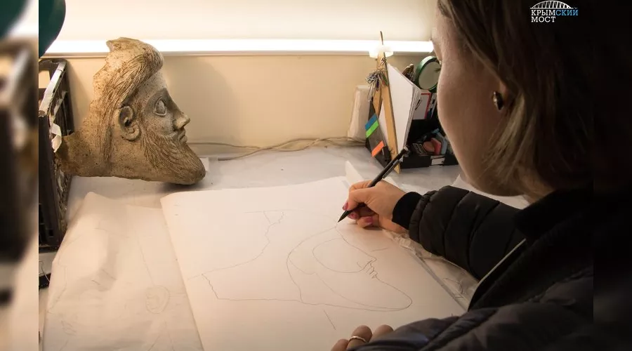  &copy;&nbsp;Фрагмент найденной скульптуры Фото инфоцентра &laquo;Крымский мост&raquo;