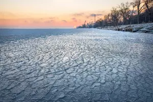 Замерзшее Азовское море  &copy;&nbsp;Скриншот из электронного письма от пресс-службы Южного федерального университета