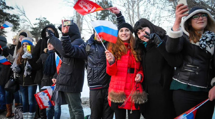 Эстафета Олимпийского огня в Краснодаре &copy;&nbsp;Елена Синеок, ЮГА.ру
