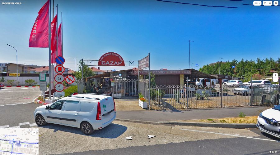 Рынок «Казачий» © Скриншот yandex.ru/maps, панорама 2024 года