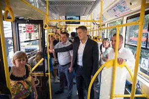 Презентация нового трамвая в Краснодаре &copy;&nbsp;Фото Елены Синеок, Юга.ру