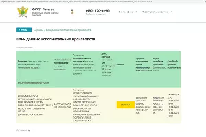  &copy;&nbsp;Скриншот страницы сайта ФССП России, fssprus.ru