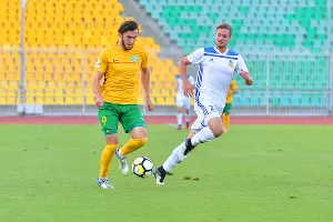 Матч 5-го тура ПФЛ «Урожай» — «Волгарь». Амур Калмыков &copy;&nbsp;Фото из группы vk.com/fcurojai