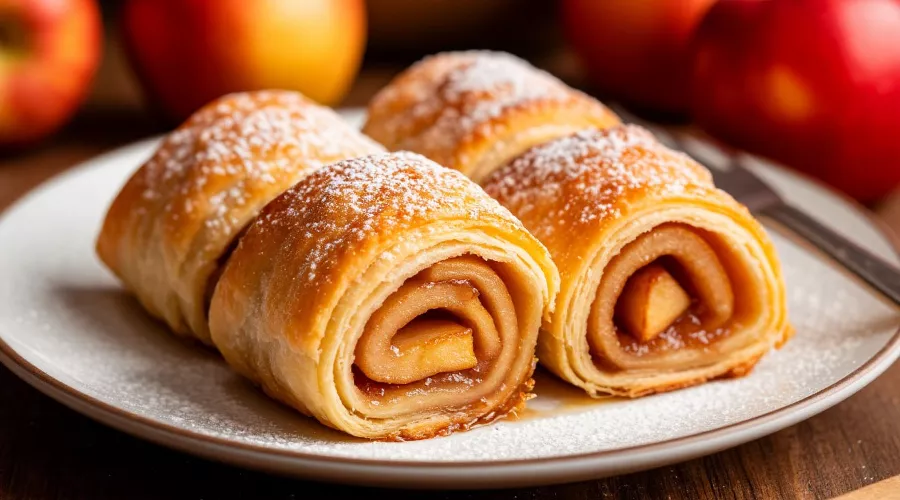 яблочные рулетики &copy;&nbsp;Изображение сгенерировано нейросетью Gigachat