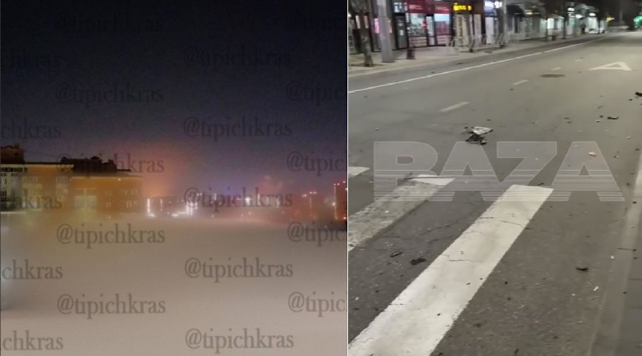  © Коллаж из скриншотов фото из телеграм-каналов «BAZA» и «Телетайп Краснодар»