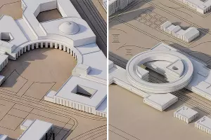 Макеты зданий, проектируемых в северо-восточной части Краснодара &copy;&nbsp;Скриншот публикации в телеграм-канале Института градостроительства Краснодарского края, t.me/irgigs_kk