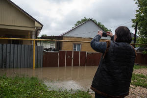 Подтопление в селе Левокумка Ставропольского края © Фото Антона Подгайко, Юга.ру