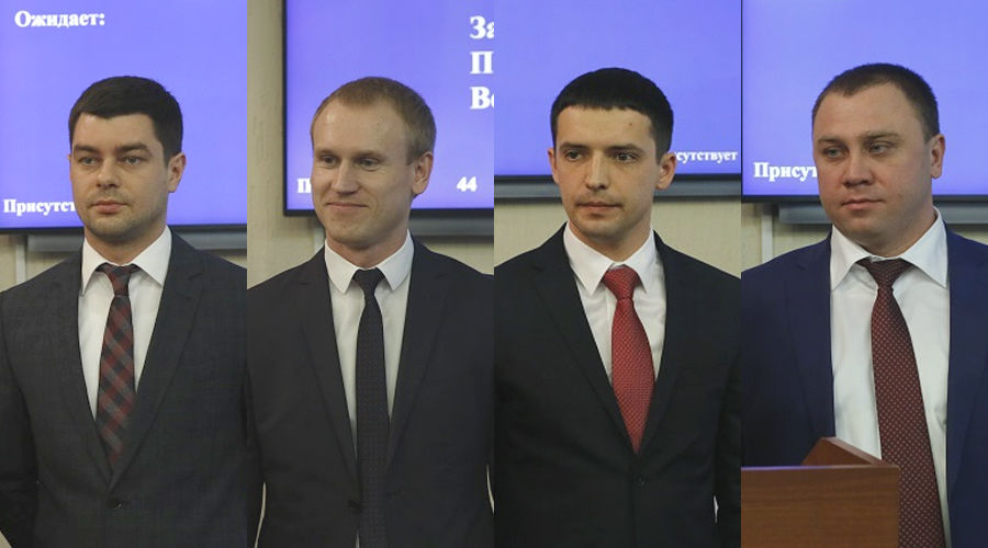 Андрей Журавлев, Владислав Белый, Андрей Василенко и Максим Карпенко © Фото пресс-службы администрации Краснодара