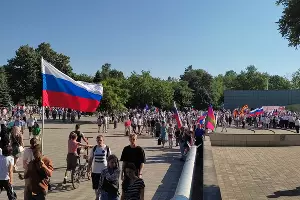 Митинг в поддержку президента и вооруженных сил РФ в Краснодаре &copy;&nbsp;Фото Иолины Грибковой, Юга.ру