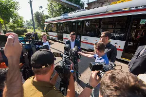 Презентация нового трамвая в Краснодаре &copy;&nbsp;Фото Елены Синеок, Юга.ру