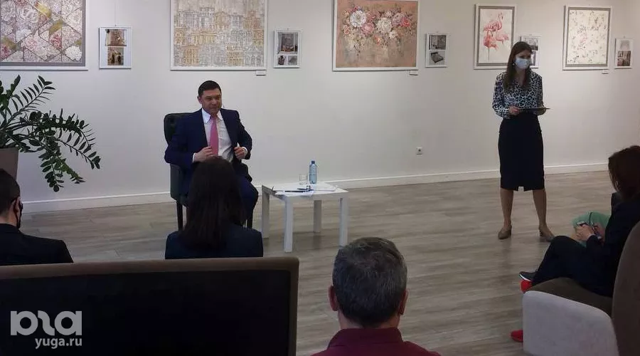 Брифинг мэра Краснодара Евгения Первышова 07.04.2021 &copy;&nbsp;Фото Тимура Рыжкова, Юга.ру