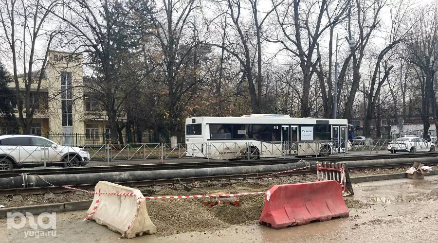 Провал грунта на Московской 28 декабря 2024 &copy;&nbsp;Фото Дмитрия Пославского, Юга.ру
