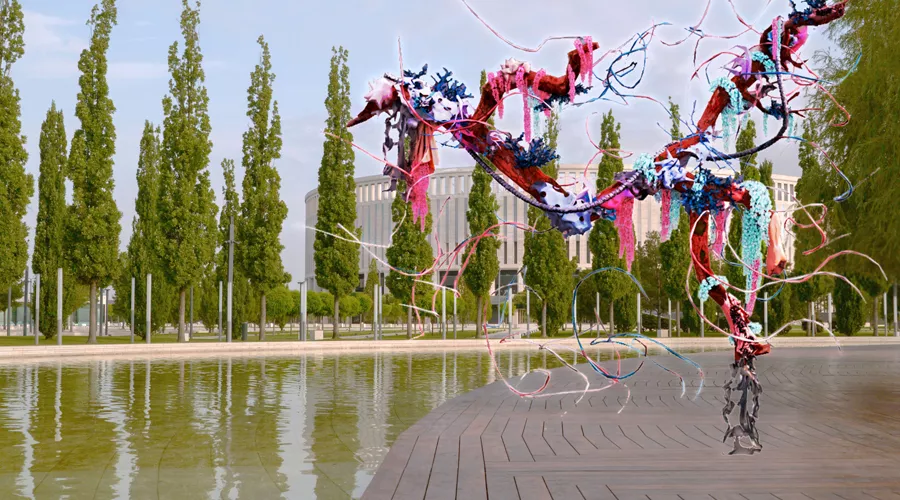 Виртуальная скульптура Софы Скидан what is hidden does not need to be hidden &copy;&nbsp;Пресс-служба фестиваля Rosbank Future Cities