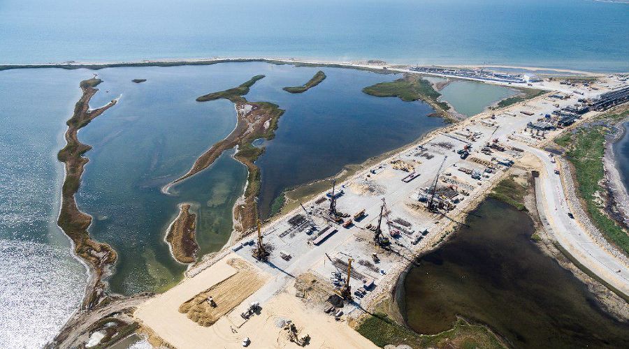 Строительство Крымского моста &copy;&nbsp;Фото Елены Синеок, Юга.ру