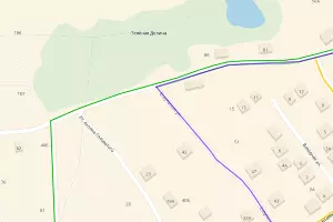 Маршрут в районе поселка Гайдук &copy;&nbsp;Графика &laquo;Яндекс.Карты&raquo;