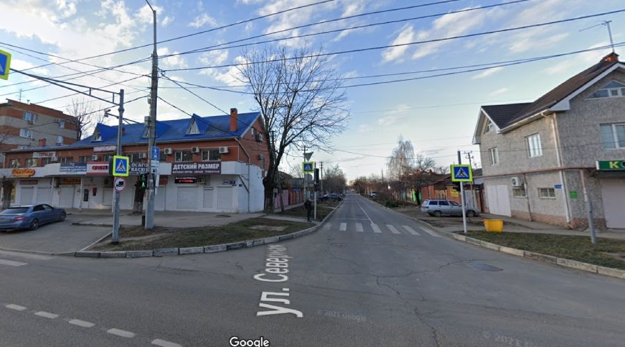 Вид на отрезок улицы Котовского, который с 10 июня станет односторонним © Скриншот сайта Google.com/maps