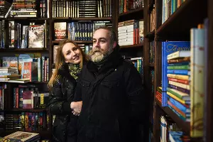 Татьяна Мадонова и Евгений Соколов, книжный магазин «Кот ученый» &copy;&nbsp;Фото Елены Синеок, Юга.ру