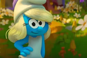 Кадр из трейлера к мультфильму «Смурфики в кино» &copy;&nbsp;Скриншот видео с Rutube-канала Melor Film