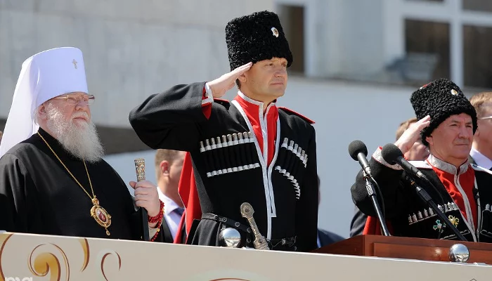 Парад казаков в Краснодаре &copy;&nbsp;Елена Синеок. ЮГА.ру