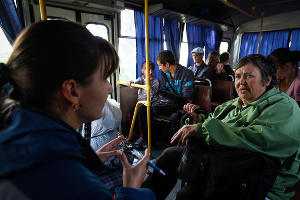 Лагерь беженцев на границе между Украиной и Россией &copy;&nbsp;Эдуард Корниенко, ЮГА.ру