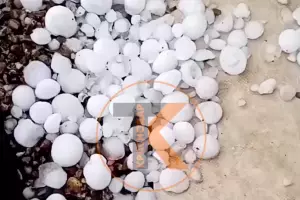 Град в станице Мартанской под Горячим Ключом &copy;&nbsp;Скриншот из телеграм-канала t.me/tipichkras