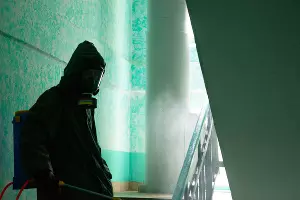 Дезинфекция жилых домов в Краснодаре &copy;&nbsp;Фото Дмитрия Леснова, Юга.ру