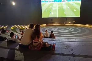 Трансляция матча Хорватия — Италия в парке «Краснодар» &copy;&nbsp;Фото Иолины Грибковой, Юга.ру