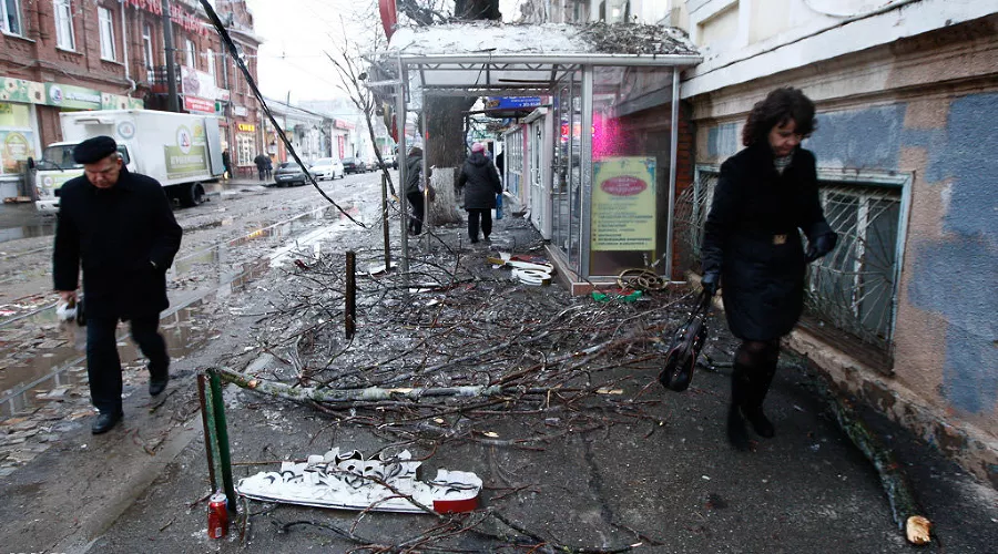 Последствия ледяного дождя в Краснодаре &copy;&nbsp;Влад Александров, ЮГА.ру