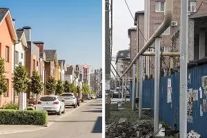 Микрорайоны «Близкий» и «Музыкальный» &copy;&nbsp;Коллаж Юга.ру