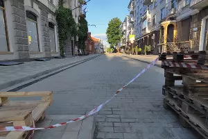 Ремонт на улице Чапаева &copy;&nbsp;Фото Марии Карагёзовой, Юга.ру