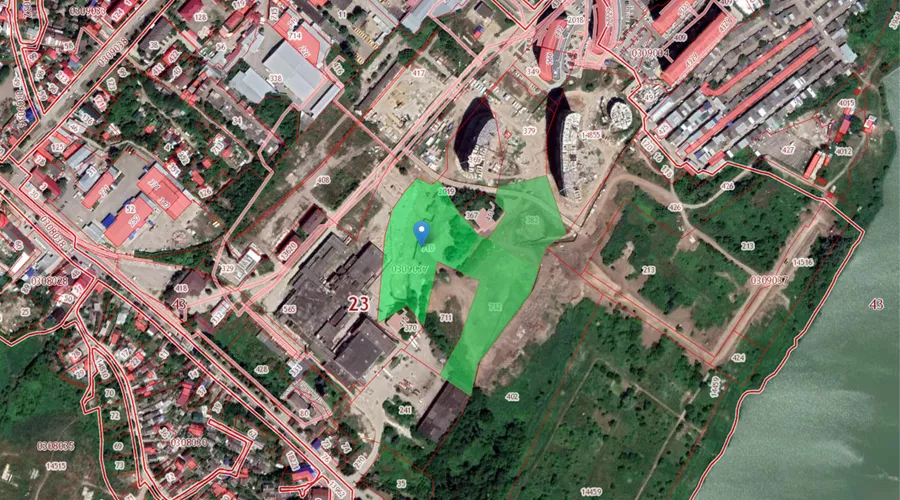 Земельные участки под ЖК «Фонтаны», оспариваемые банком «Уралсиб» &copy;&nbsp;Коллаж Дмитрия Пославского, Юга.ру