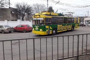 Троллейбус с символикой ФК «Кубань» © Фото пресс-службы ФК «Кубань»