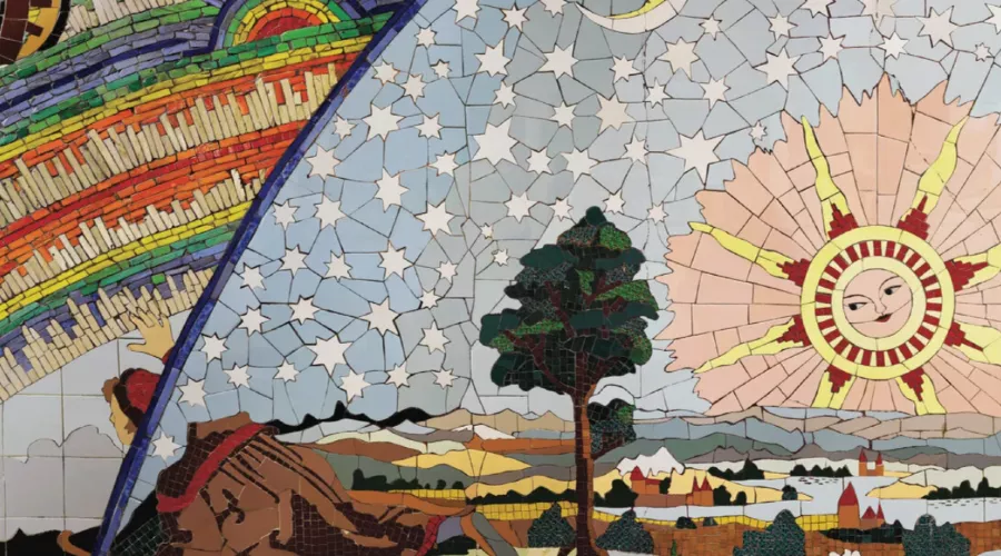 Мозаика в переходе на пересечении Кировского проспекта и улицы Большой Садовой &copy;&nbsp;Скриншот с сайта mozaichka.ru