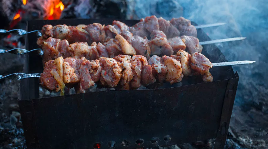 Шашлык на мангале &copy;&nbsp;Фото Vladimir Chake, pexels.com