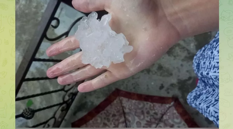 Град в Новороссийске 15 июня 2024 г. &copy;&nbsp;Скриншот публикации в телеграм-канале &laquo;Супер Новости Новороссийска&raquo;, t.me/novosti_novoross