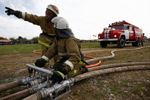 МЧС Кубани потушили условный пожар на нефтебазе &copy;&nbsp;Фото Влада Александрова, Юга.ру
