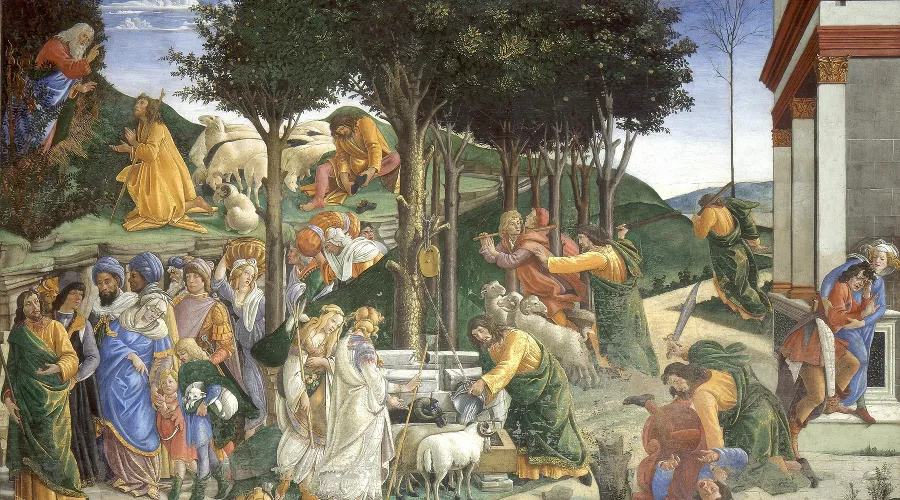 Фреска «Призвание Моисея», Сандро Боттичелли &copy;&nbsp;Фото с сайта wikimedia.org, находится в общественном достоянии