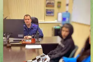 Найденный Дмитрий Горюшкин в кабинете следователя &copy;&nbsp;Скриншот телеграм-канала &laquo;Краснодар №1 Телетайп&raquo;, T.me/tipichkras