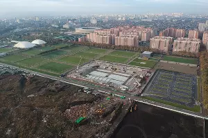 Cтройка нового стадиона ФК «Краснодар» &copy;&nbsp;Фото Евгения Таранжина