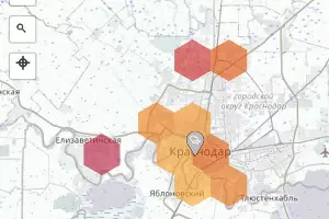 Данные системы народного мониторинга вечером 27 октября &copy;&nbsp;Фото предоставил читатель Юга.ру