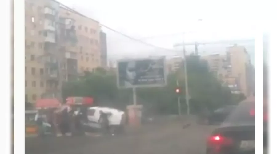 ДТП на Российской &copy;&nbsp;Скриншот из видео