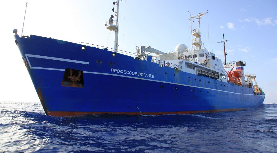 Научно-исследовательское судно «Профессор Логачев» © Фото предоставлено пресс-службой МегаФона
