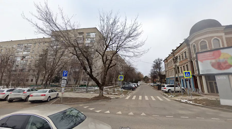 Угол улиц Рылеева и Аэродромной в Краснодаре &copy;&nbsp;Скриншот сайта Google.com/maps