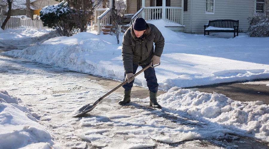 чистит снег © © Изображение сгенерировано с помощью Gigachat